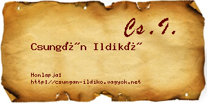 Csungán Ildikó névjegykártya