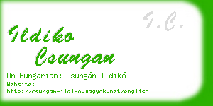 ildiko csungan business card