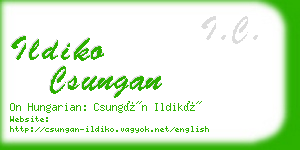 ildiko csungan business card